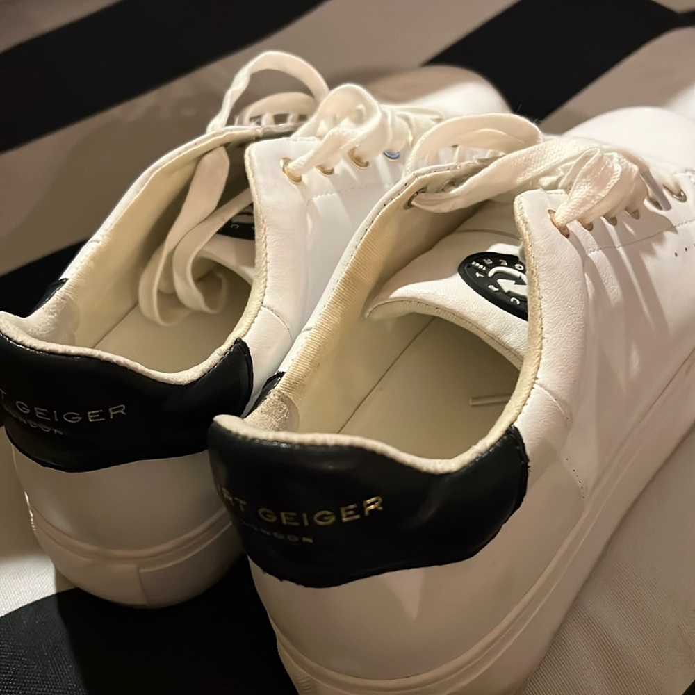 Kurt Geiger Laney Platform Low Top Sneaker in Open White Size 40/9.5